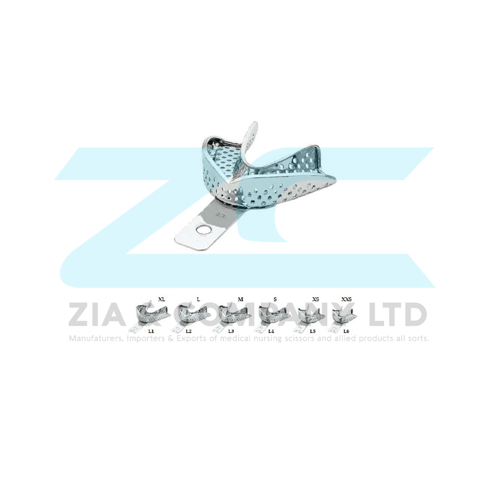 Perforated Lower Impression Tray With Retention Rim