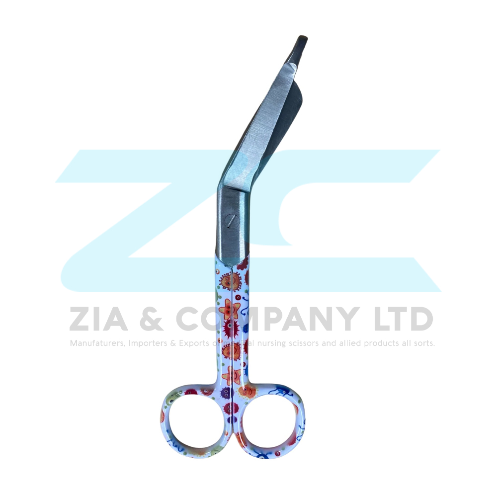 Bandage Scissors White Paper Coated Handles 14cm
